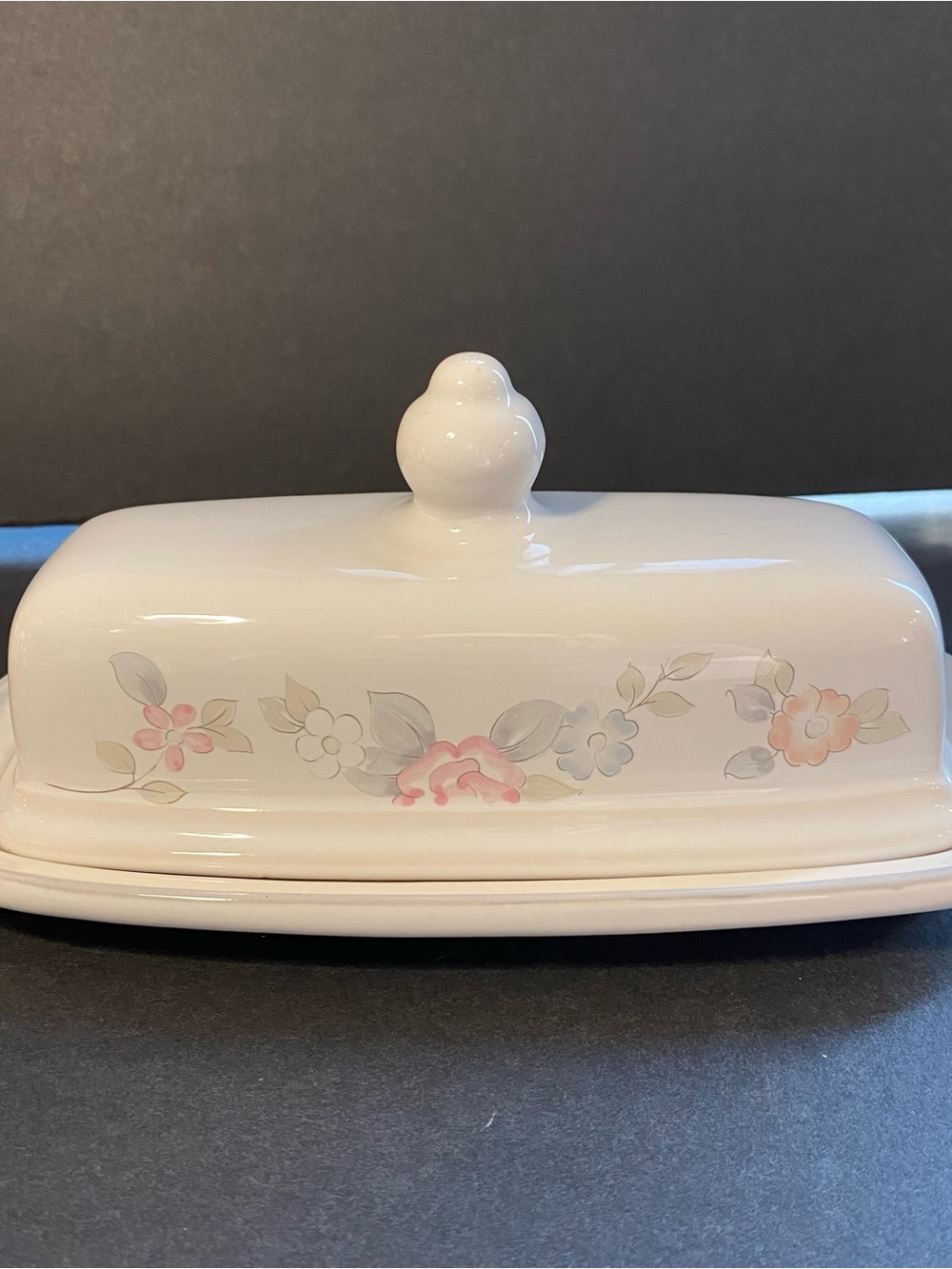 Vintage Pfaltzgraff Tea Rose Butter Dish - Great Condition Cottagecore Vibes